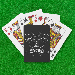 Vintager 21. Geburtstag für Him Limited Edition Spielkarten
