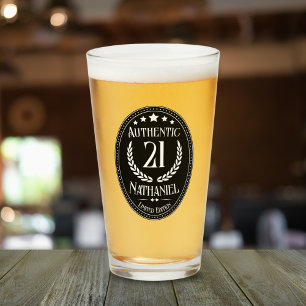 Vintager 21. Geburtstag für ihn authentisch Glas