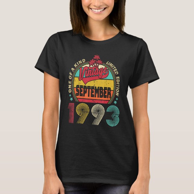 Vintager 29. Geburtstag Phantastisch seit Septembe T-Shirt (Vorderseite)