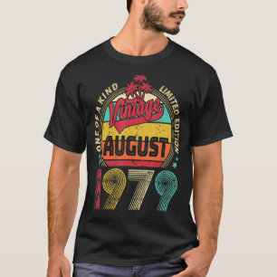 Vintager 43. Geburtstag Phantastisch seit August 1 T-Shirt