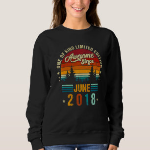 Vintager 4. Geburtstag Phantastisch seit Juni 2018 Sweatshirt