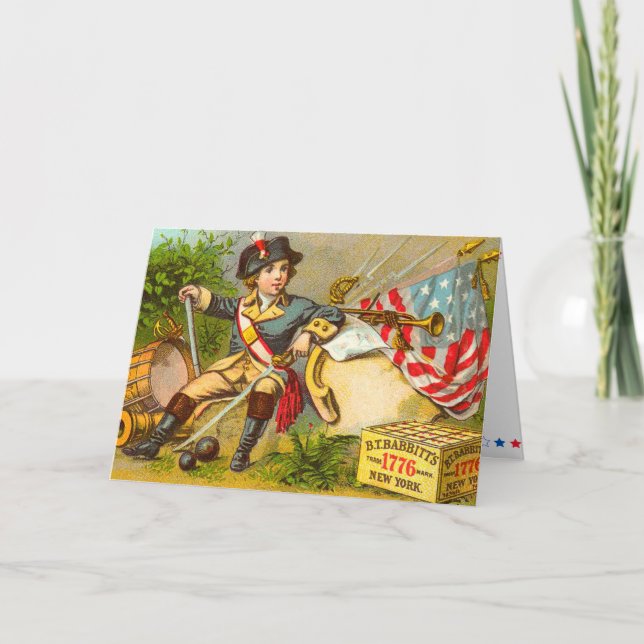 Vintager 4. Juli Card Karte (Vorderseite)