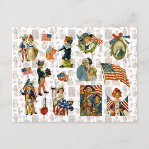 Vintager 4. Juli Feiertagspostkarte