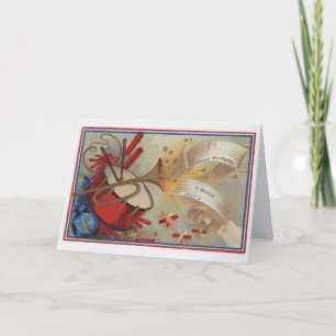 Vintager 4. Juli Geburtstagskarte Karte