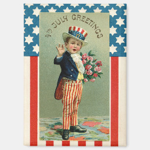 Vintager 4. Juli Magnet