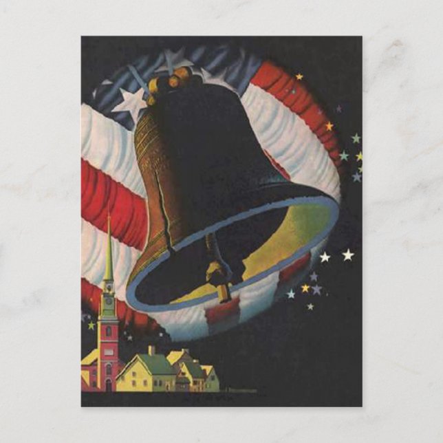 Vintager 4. Juli Postkarte (Vorderseite)