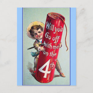 Vintager 4. Juli Postkarte