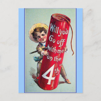 Vintager 4. Juli Postkarte