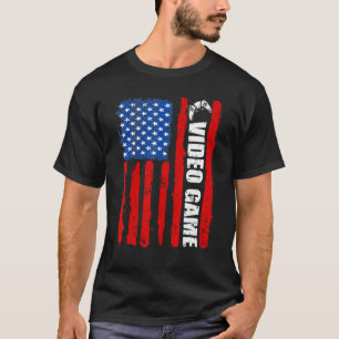 Vintager 4. Juli US Flag Video Game Retro Men Kids T-Shirt
