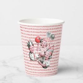 Vintager 50er Hooray! Kinder Geburtstag Papiertass Pappbecher