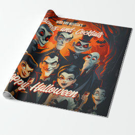 Vintager 50er Orange und Halloween aus dem Schwarz Geschenkpapier