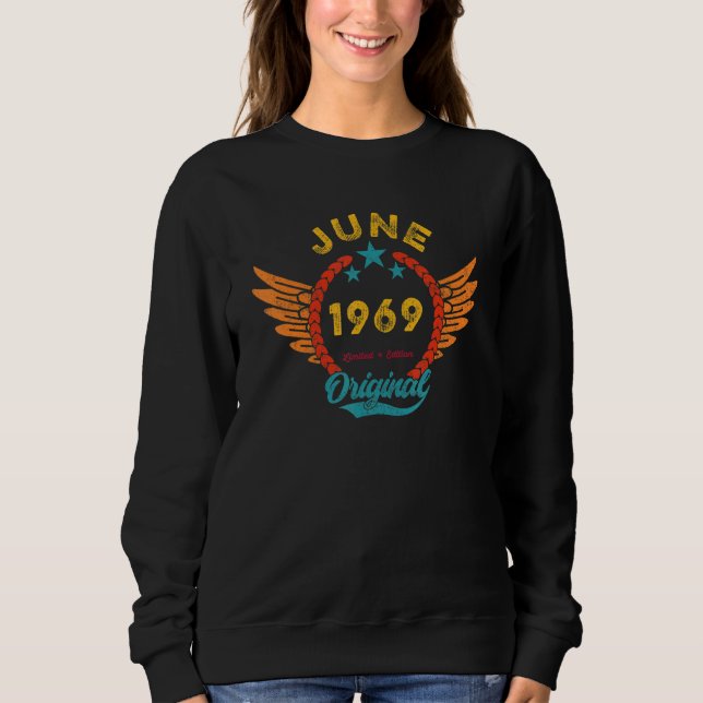 Vintager 53. Geburtstag Phantastisch seit Juni 196 Sweatshirt (Vorderseite)