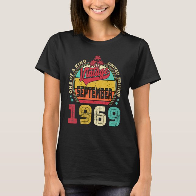 Vintager 53. Geburtstag Phantastisch seit Septembe T-Shirt (Vorderseite)