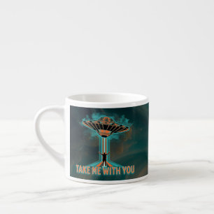 Vintager 60er Jahre Stil fliegender Saucer Espressotasse