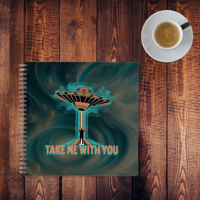 Vintager 60er Jahre Stil fliegender Saucer Notizbuch (Von Creator hochgeladen)