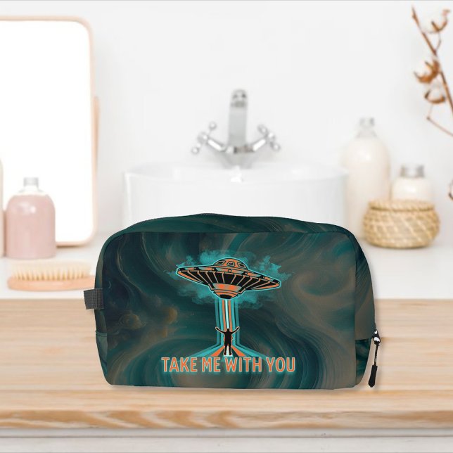 Vintager 60er Jahre Stil fliegender Saucer Waschbeutel (Von Creator hochgeladen)