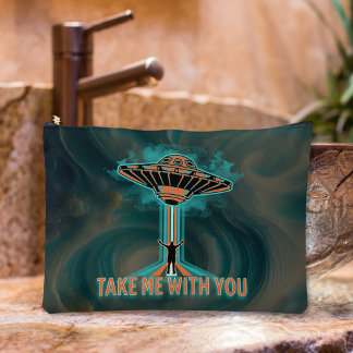 Vintager 60er Jahre Stil fliegender Saucer Zubehörtasche