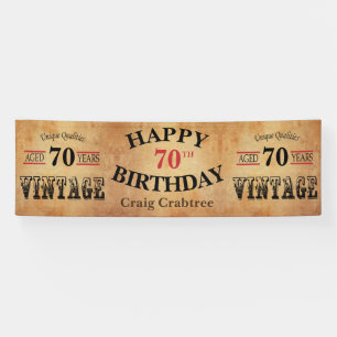 Vintager 70. Geburtstags-Entwurf Banner