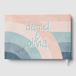 Vintager 70er Rainbow Wedding Gästebuch