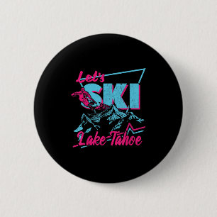Vintager 80er 90er Skikleidung - Retro Lake Takuch Button