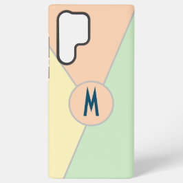 Vintager 80er mit Monogramm Pastellfarbblock Samsung Galaxy Hülle