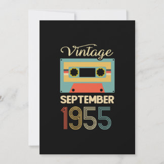 Vintager 80er September 1955 65. Geburtstagsgesche Einladung