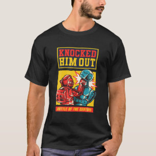 Vintager 8 Bit Rockem Fighting Kids Robot Toys Soc T-Shirt