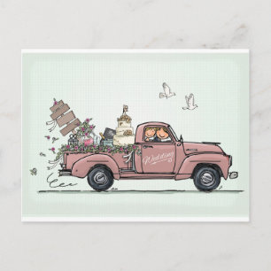 Vintager Abholwagen Postkarte