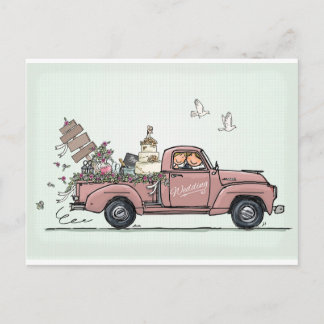 Vintager Abholwagen Postkarte