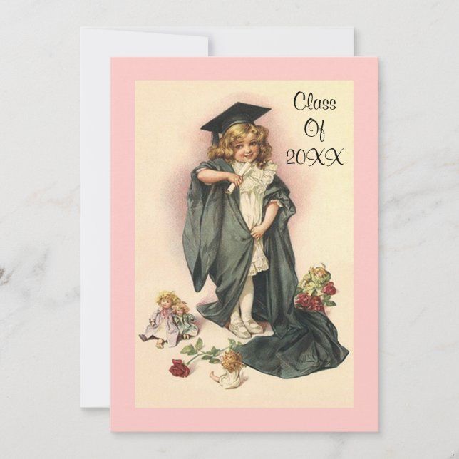 Vintager Abschluss 2012 Party Rose Einladung (Vorderseite)