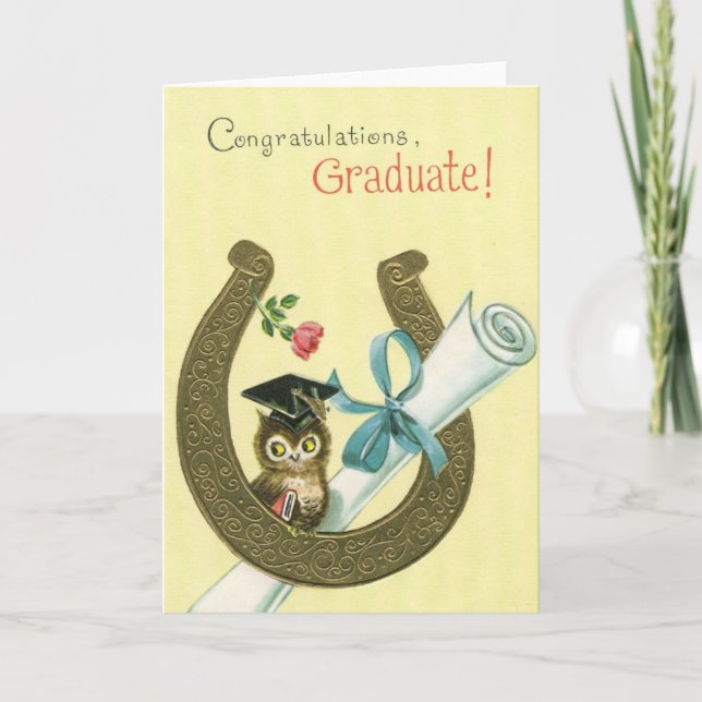 Vintager Abschluss Karte (Vorderseite)