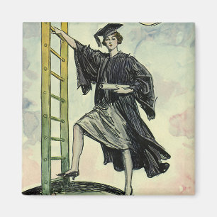 Vintager Abschluss, Klettern der Unternehmensleite Magnet
