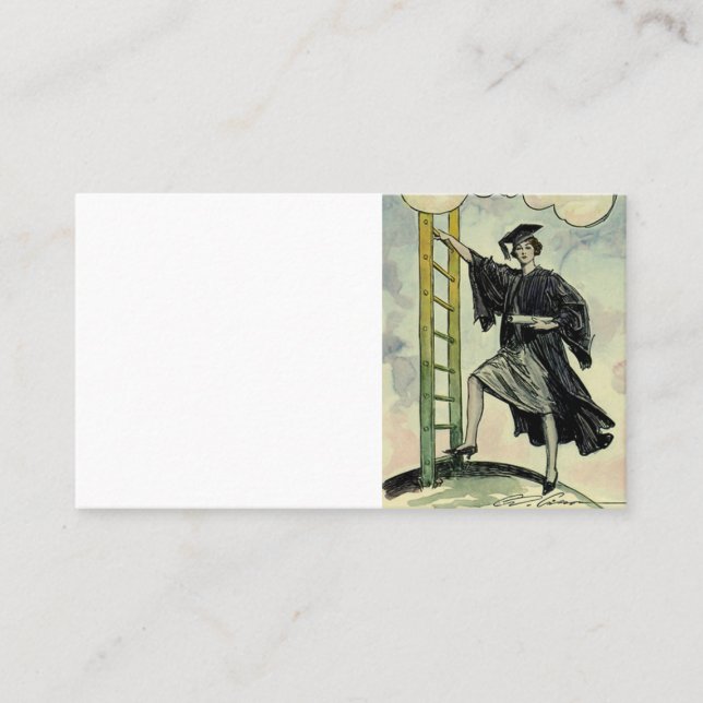 Vintager Abschluss, Klettern der Unternehmensleite Telefonnummerkarte (Vorderseite)