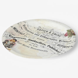 Vintager Abschluss-niedlicher Pappteller