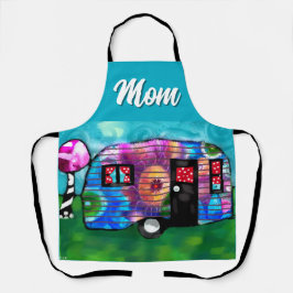 Vintager Abstrakter Camp Trailer Floral Happy Camp Schürze