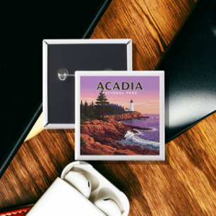 Vintager Acadia-Nationalpark Button