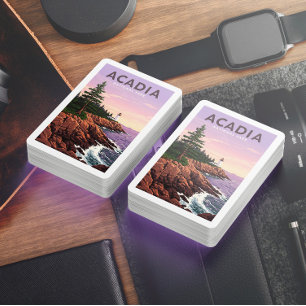 Vintager Acadia-Nationalpark Spielkarten