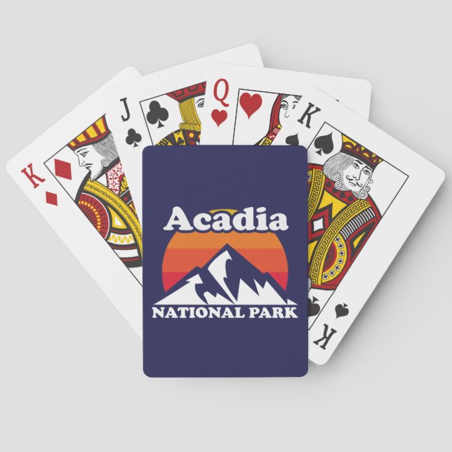 Vintager Acadia-Nationalpark Spielkarten (Rückseite)