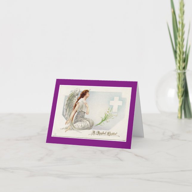 Vintager Addierender Ostergel Feiertagskarte (Vorderseite)