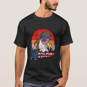 Vintager Adler Mullet 4. Juli Patriotisches Amerik T-Shirt