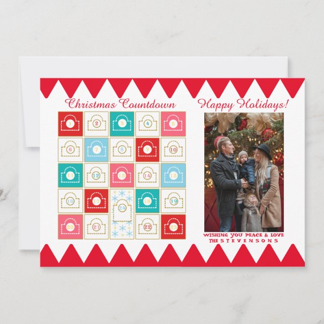 Vintager Adventkalender Weihnachten Foto (Vorderseite)