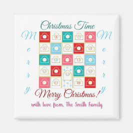 Vintager Adventskalender personalisieren Magnet