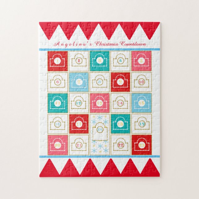 Vintager Adventskalender Puzzle (Vertikal)