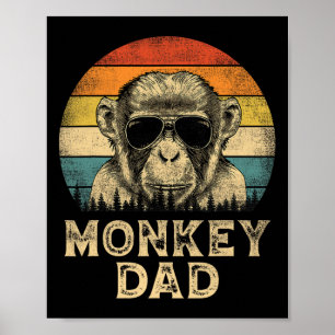 Vintager Affe-Vater Affenliebhaber Daddy Father&# Poster