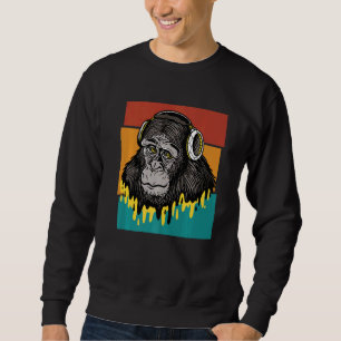 Vintager Affenkopfhörer Sweatshirt