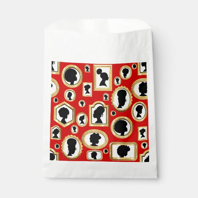 Vintager afrikanischer Cameo Geschenktütchen (Vorderseite)
