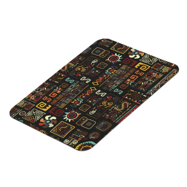 Vintager Afrikanischer Doodle Magnet (Linke Seite)