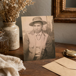 Vintager Afroamerikaner Postkarte