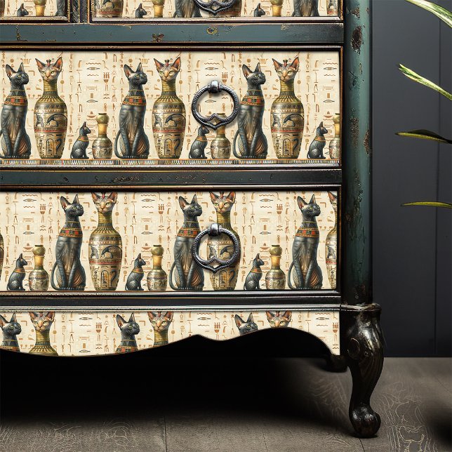 Vintager ägyptischer Bastet Seidenpapier (Von Creator hochgeladen)