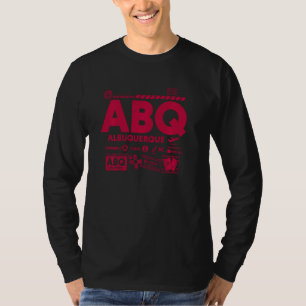 Vintager Albuquerque ABQ Airport Code Reisetag Re T-Shirt